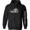 Womens Snowboard Hoodie Black Tonal - Ski Like A Girl