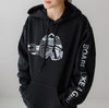 Womens Snowboard Hoodie Black White Camo - Ski Like A Girl