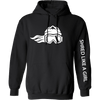 Womens Snowboard Hoodie Black White Logo - Ski Like A Girl