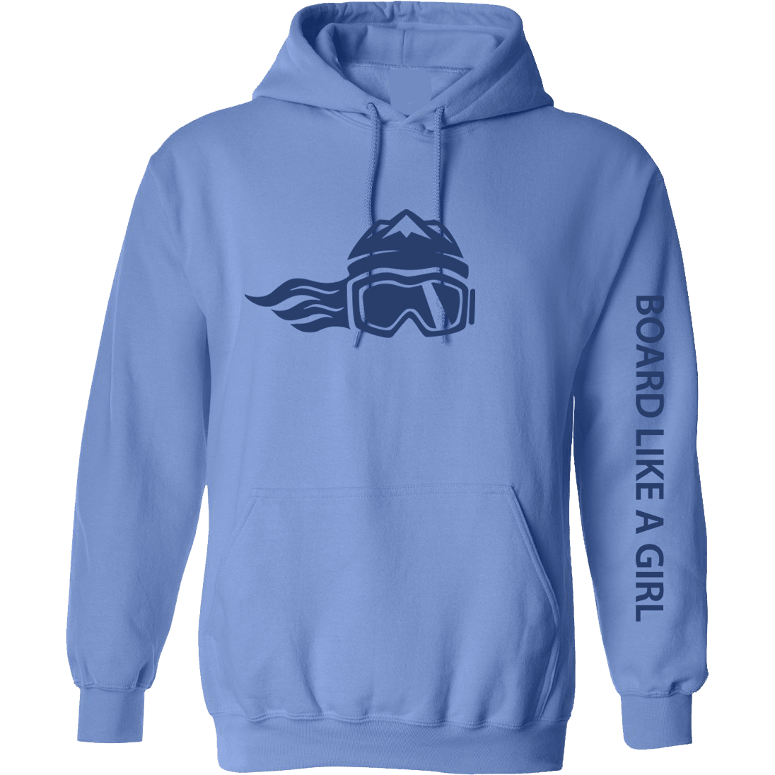 Womens Snowboard Hoodie Carolina Blue Navy (Overstock) - Ski Like A Girl