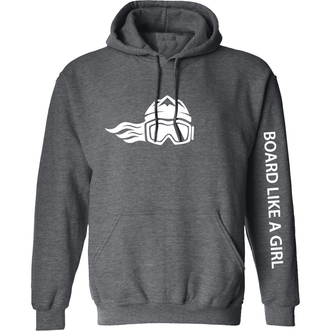 Womens Snowboard Hoodie Dark Grey - Ski Like A Girl
