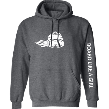 Womens Snowboard Hoodie Dark Grey - Ski Like A Girl