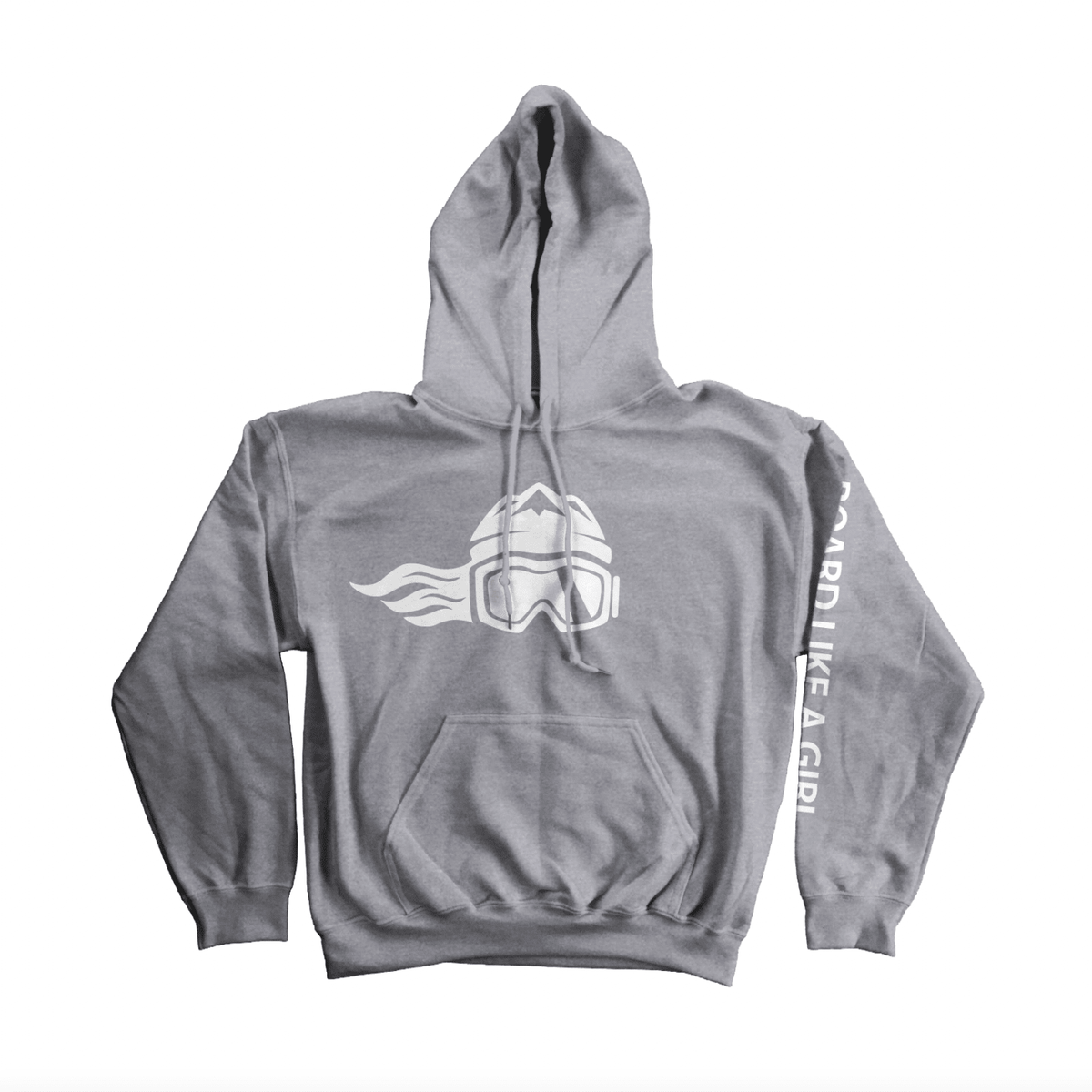 Womens Snowboard Hoodie Grey - Ski Like A Girl