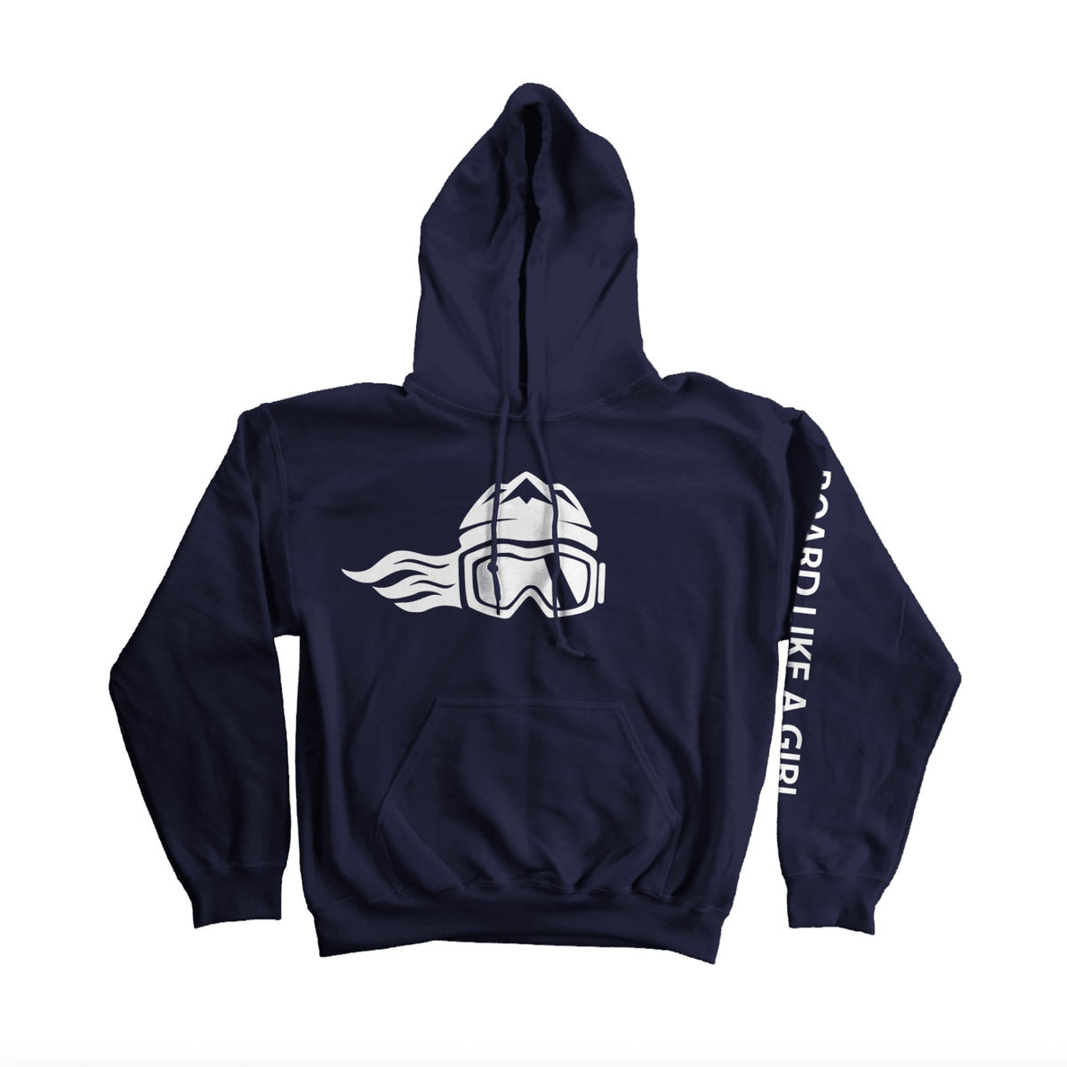 Womens Snowboard Hoodie Navy Blue - Ski Like A Girl