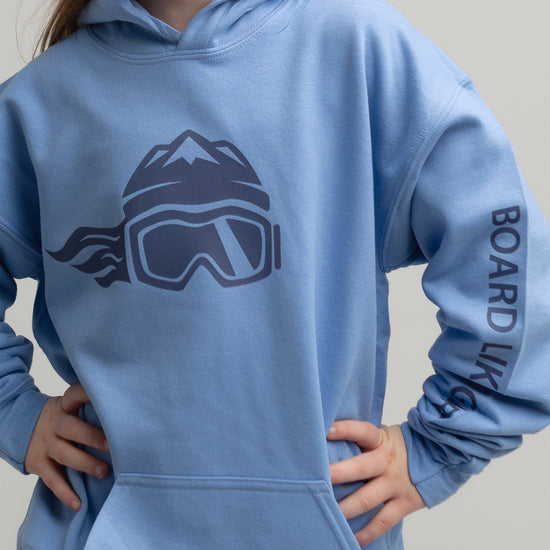 Girls Snowboard Hoodie Carolina Blue Navy