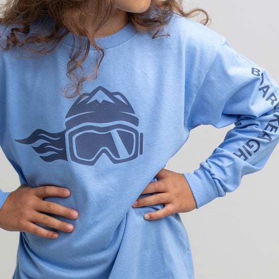 Girls Snowboard Long-Sleeve T-Shirt Carolina Blue Navy
