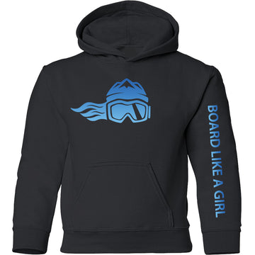 Girls Snowboard Hoodie Ski Blue