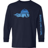Girls Snowboard Long-Sleeve T-Shirt Ski Blue