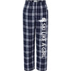 Ski Like A Girl Girls Flannel Pajama Pants Navy Silver (Overstock)
